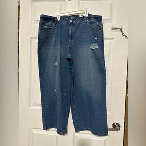 High-Rise Wide Leg Jeans - Blue
